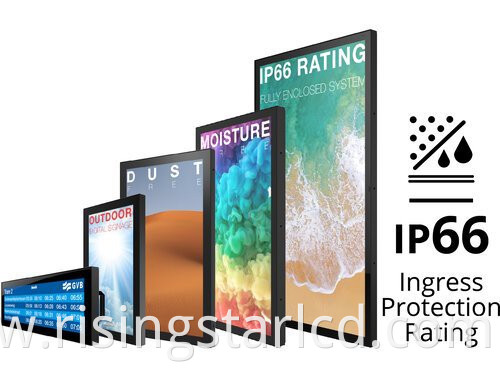 Risinglcd + hōʻike-puka + Digital + Signage + Signage + IP66-01